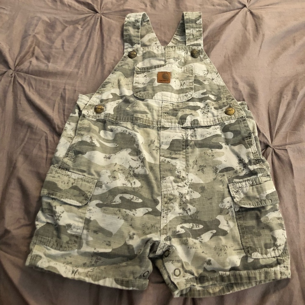 Boys Carhartt overall shorts